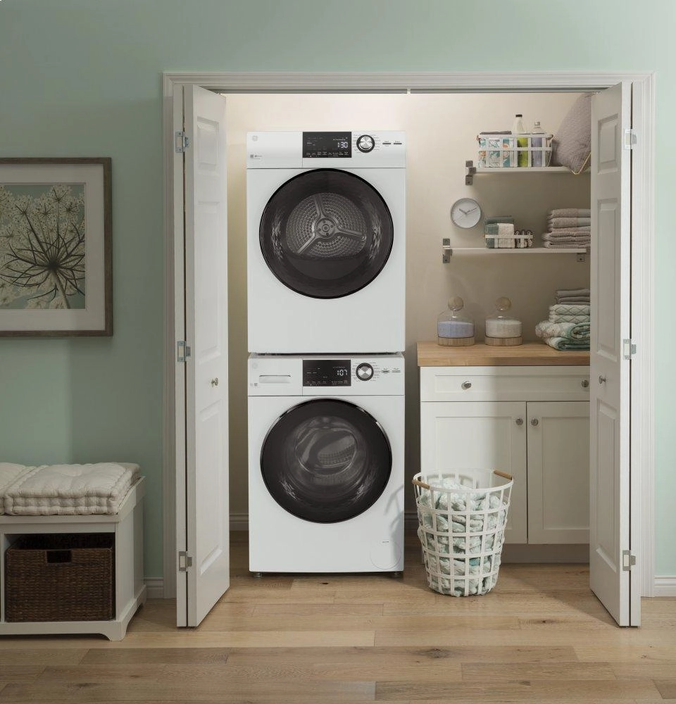 Ge Appliances GFD14ESSNWW Ge 24" 4.3 Cu.Ft. Front Load Vented Electric Dryer With Stainless Steel Basket
