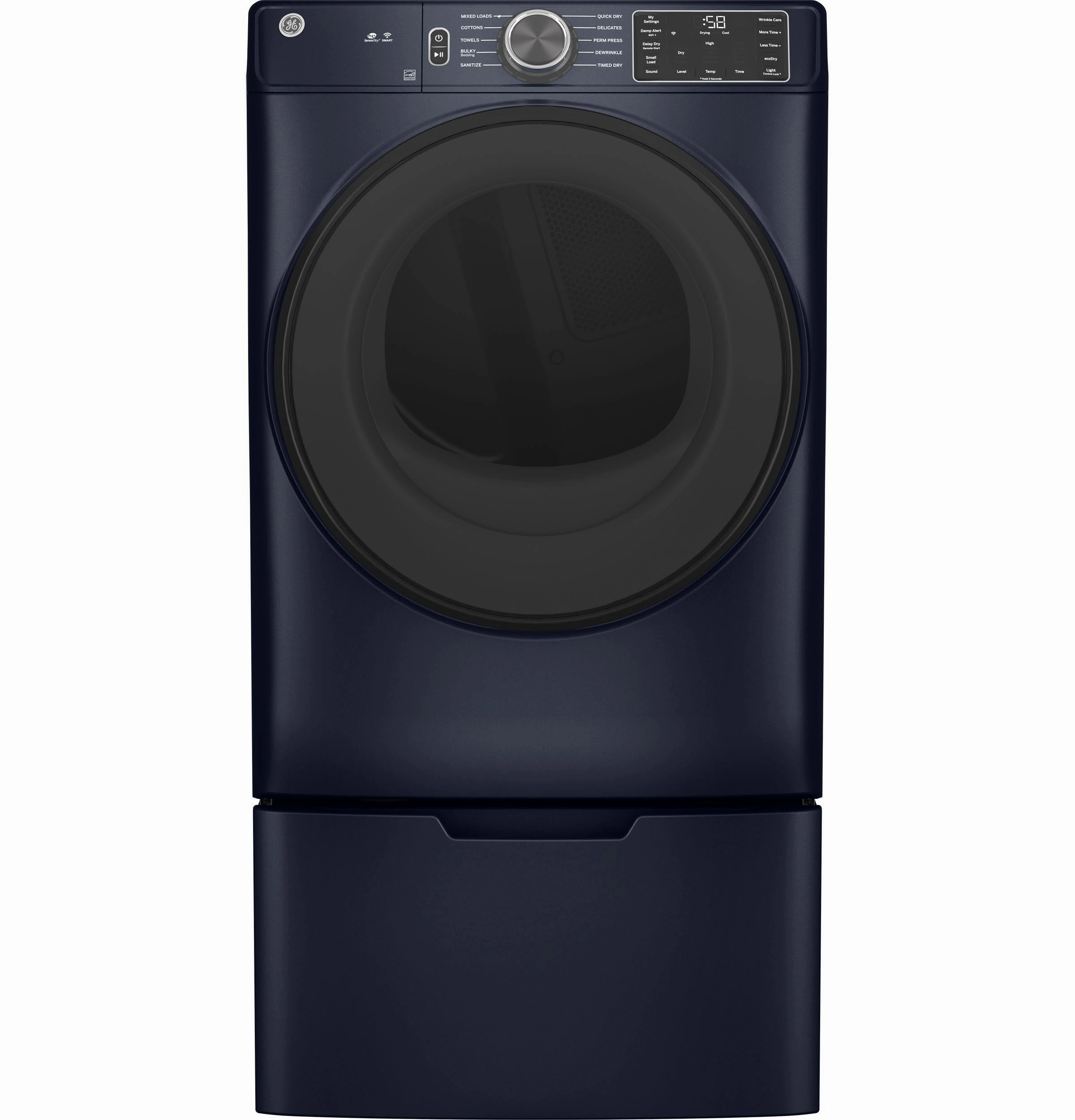 Ge Appliances GFD55ESPRRS Ge 7.8 Cu. Ft. Capacity Smart Front Load Electric Dryer With Sanitize Cycle
