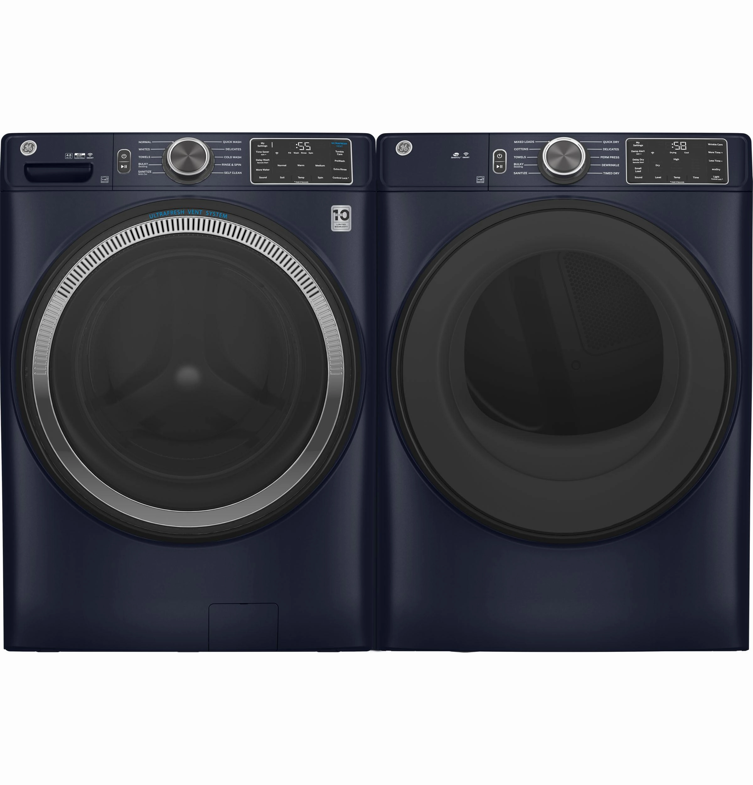Ge Appliances GFD55ESPRRS Ge 7.8 Cu. Ft. Capacity Smart Front Load Electric Dryer With Sanitize Cycle