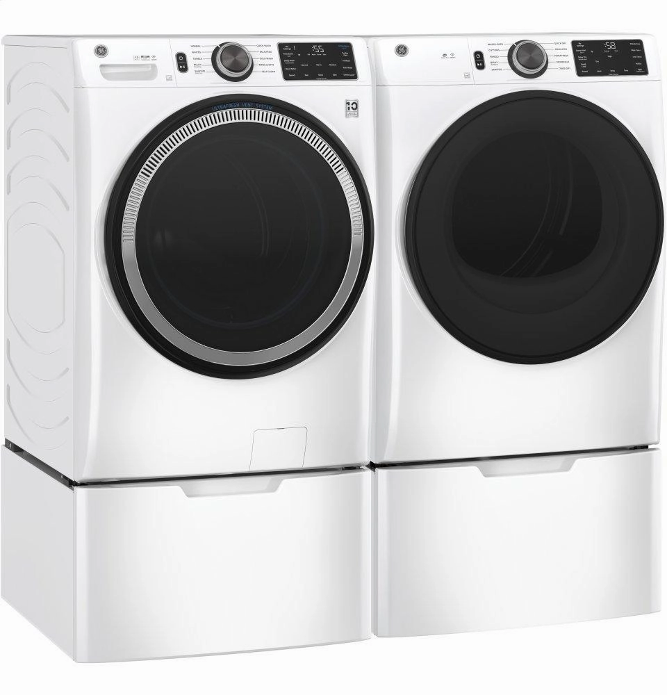 Ge Appliances GFD55ESSNWW Ge 7.8 Cu. Ft. Capacity Smart Front Load Electric Dryer With Sanitize Cycle