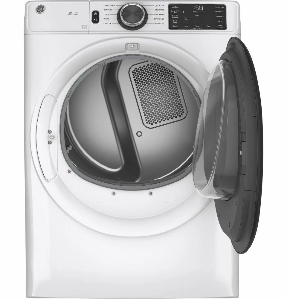 Ge Appliances GFD55ESSNWW Ge 7.8 Cu. Ft. Capacity Smart Front Load Electric Dryer With Sanitize Cycle