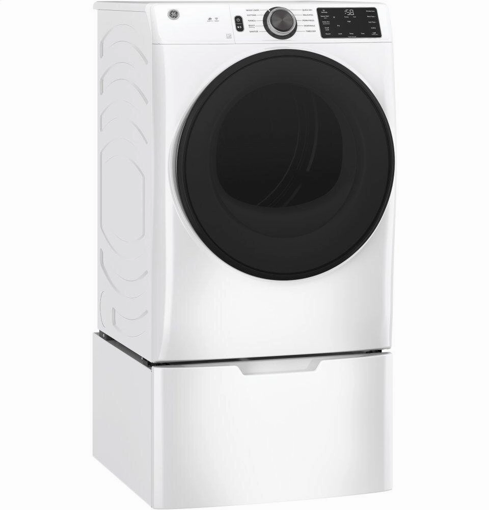 Ge Appliances GFD55ESSNWW Ge 7.8 Cu. Ft. Capacity Smart Front Load Electric Dryer With Sanitize Cycle
