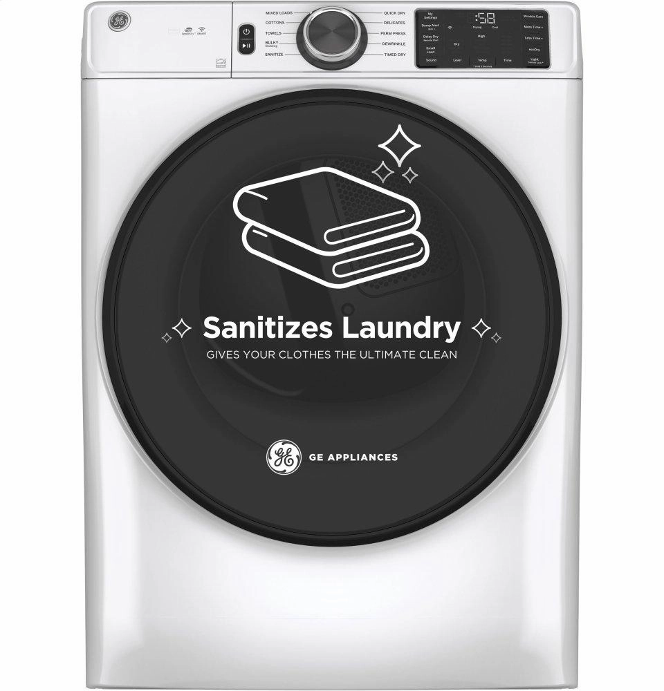 Ge Appliances GFD55ESSNWW Ge 7.8 Cu. Ft. Capacity Smart Front Load Electric Dryer With Sanitize Cycle
