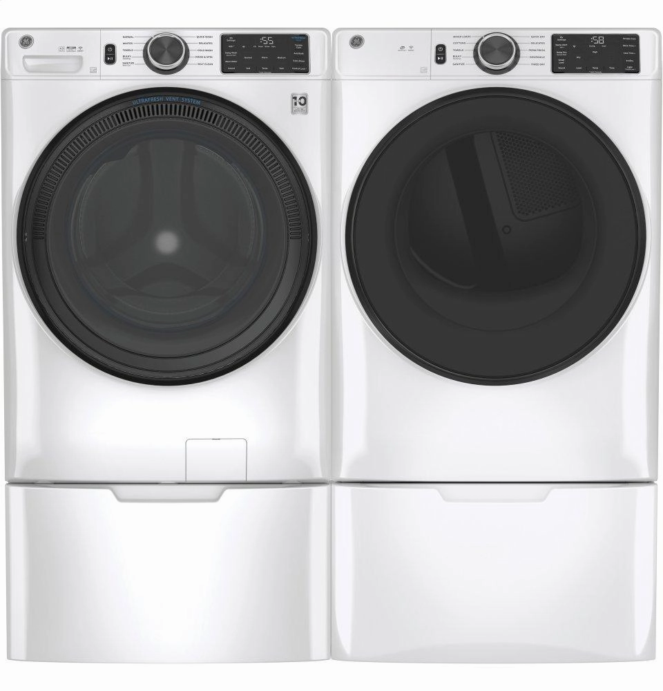 Ge Appliances GFD55ESSNWW Ge 7.8 Cu. Ft. Capacity Smart Front Load Electric Dryer With Sanitize Cycle
