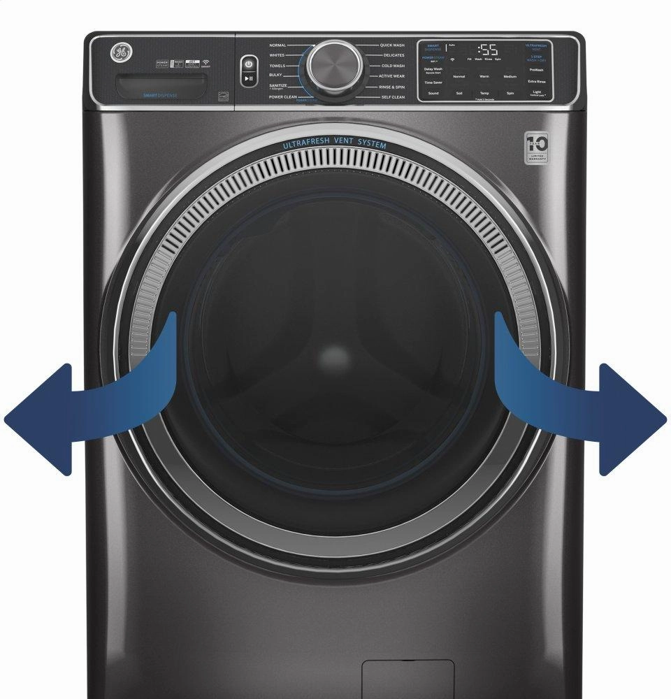 Ge Appliances GFD55ESSNWW Ge 7.8 Cu. Ft. Capacity Smart Front Load Electric Dryer With Sanitize Cycle