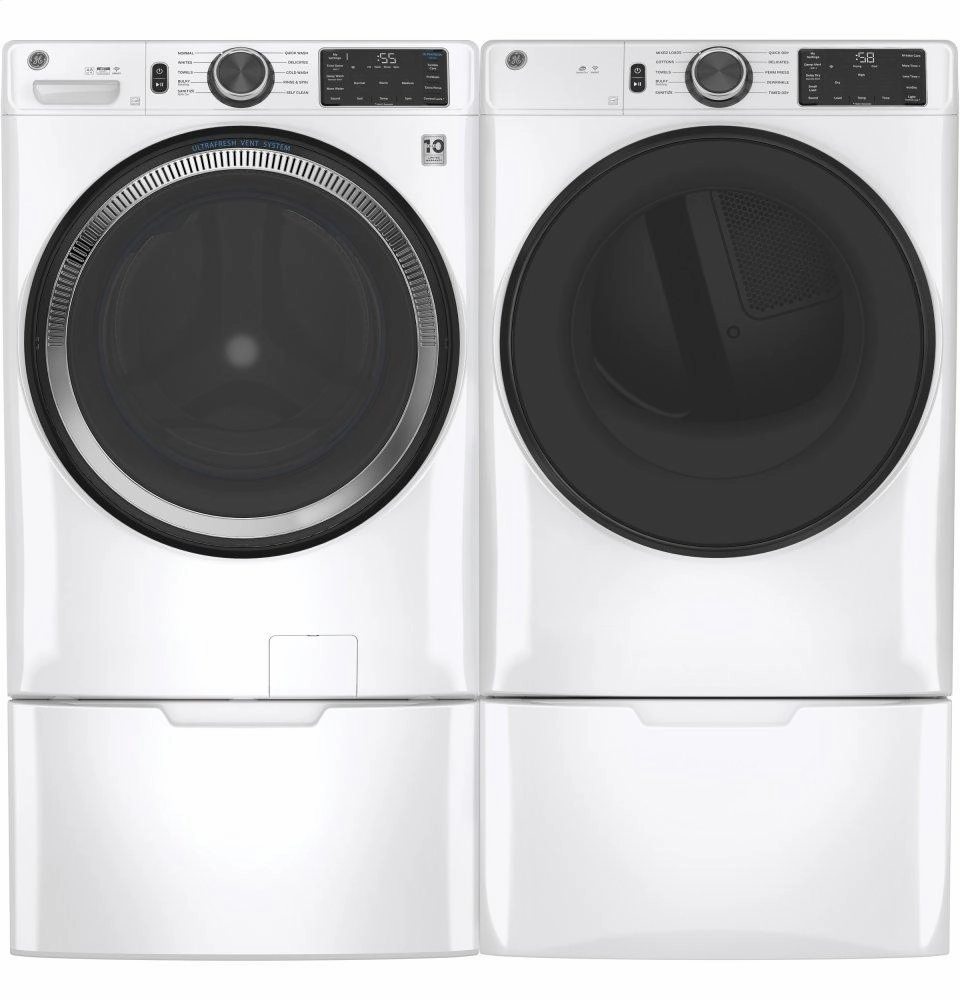 Ge Appliances GFD55ESSNWW Ge 7.8 Cu. Ft. Capacity Smart Front Load Electric Dryer With Sanitize Cycle