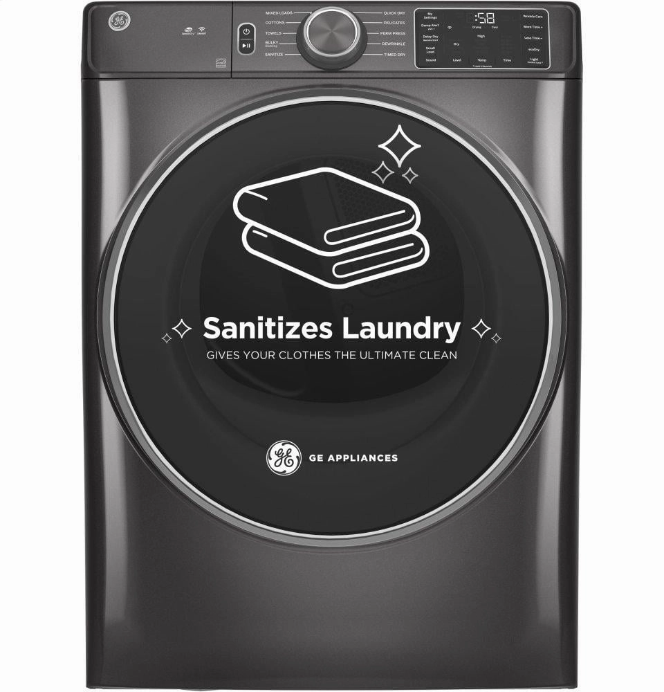 Ge Appliances GFD55GSPNDG Ge 7.8 Cu. Ft. Capacity Smart Front Load Gas Dryer With Sanitize Cycle