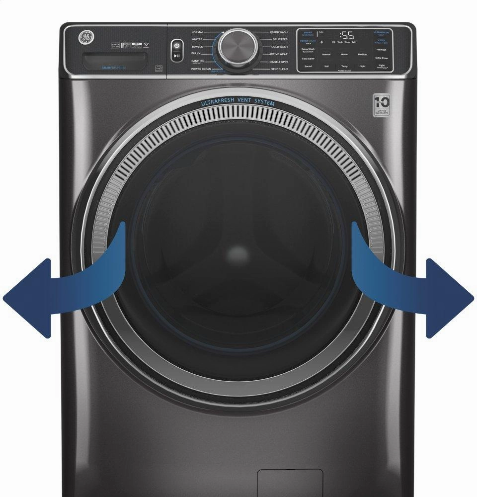 Ge Appliances GFD55GSPNDG Ge 7.8 Cu. Ft. Capacity Smart Front Load Gas Dryer With Sanitize Cycle