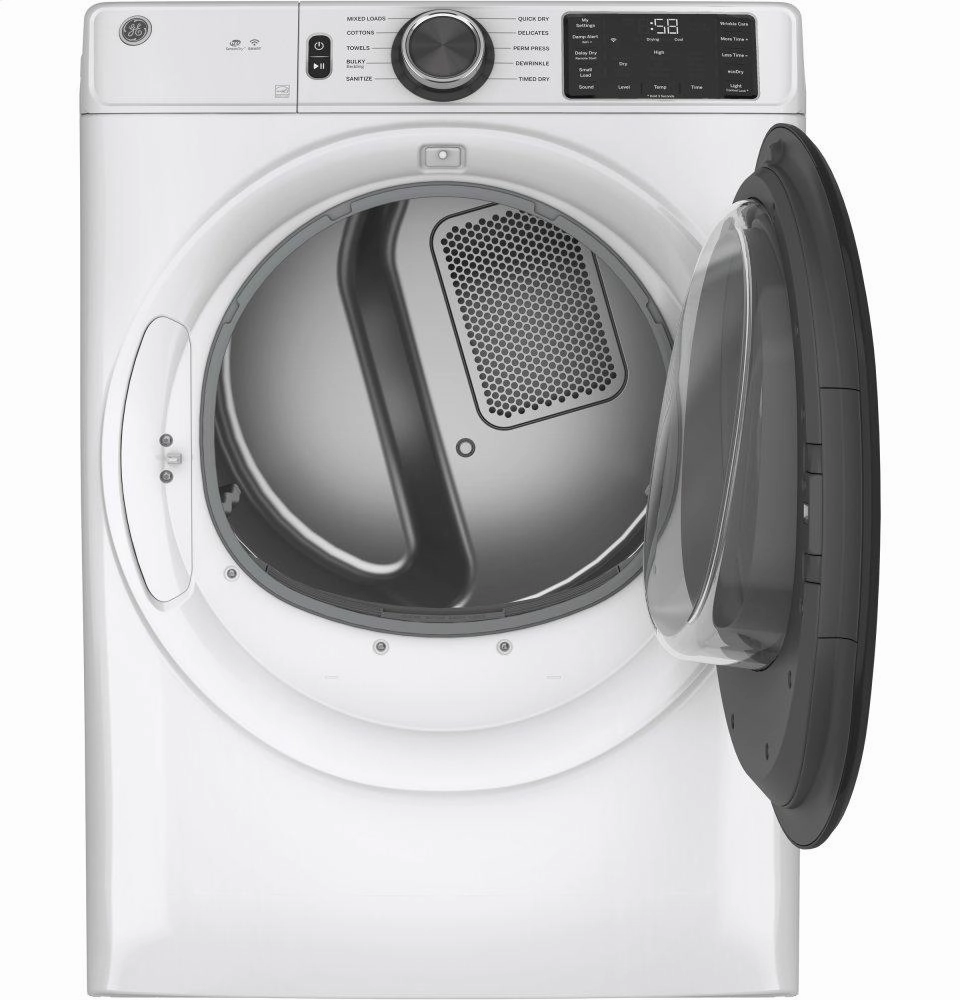 Ge Appliances GFD55GSSNWW Ge 7.8 Cu. Ft. Capacity Smart Front Load Gas Dryer With Sanitize Cycle