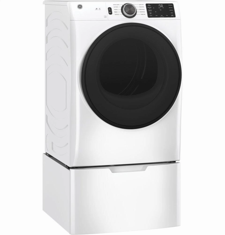 Ge Appliances GFD55GSSNWW Ge 7.8 Cu. Ft. Capacity Smart Front Load Gas Dryer With Sanitize Cycle