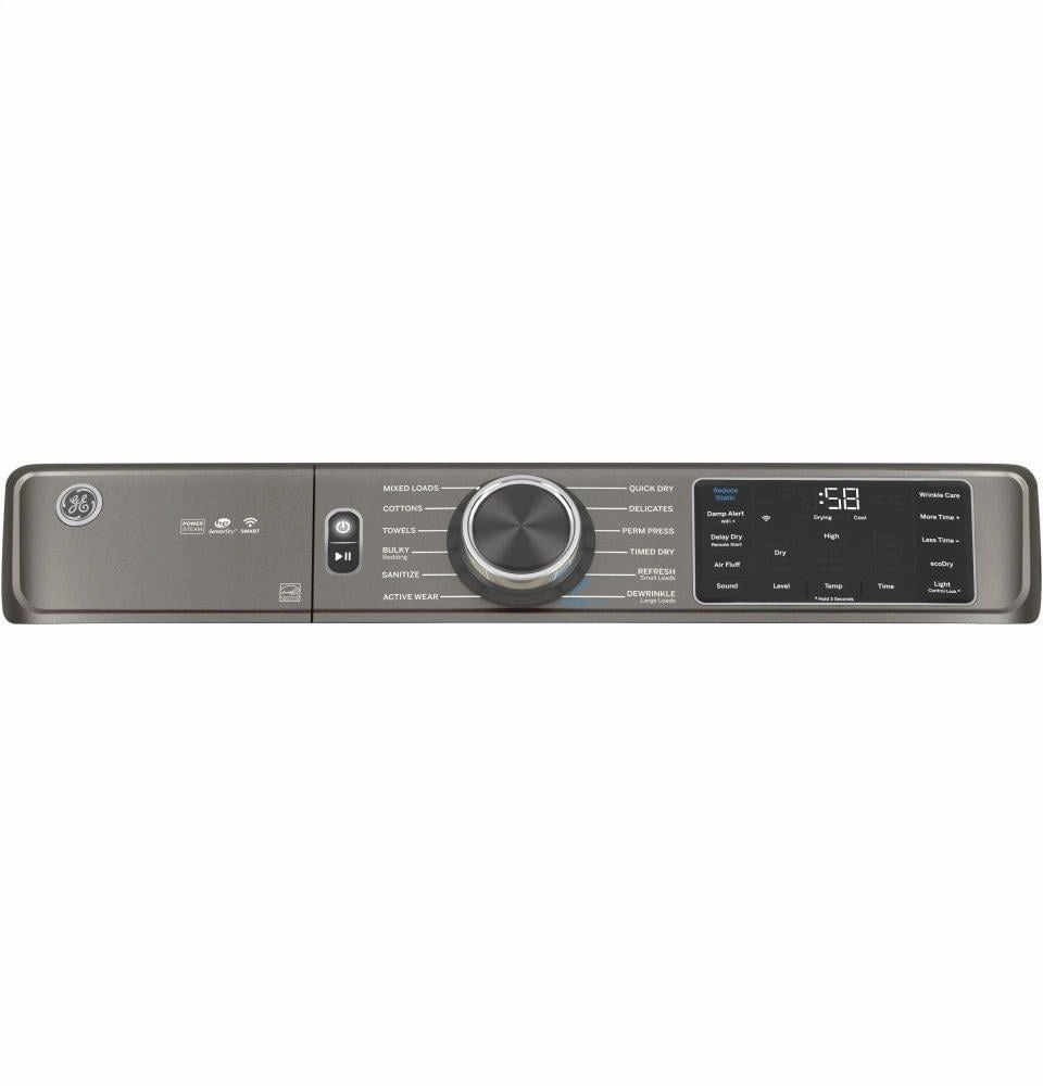 Ge Appliances GFD65ESPNSN Ge 7.8 Cu. Ft. Capacity Smart Front Load Electric Dryer With Steam And Sanitize Cycle