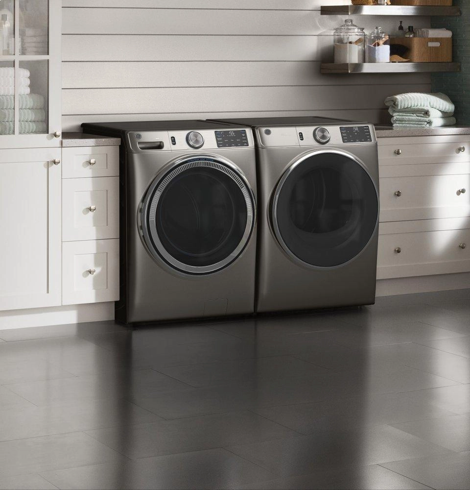 Ge Appliances GFD65ESPNSN Ge 7.8 Cu. Ft. Capacity Smart Front Load Electric Dryer With Steam And Sanitize Cycle