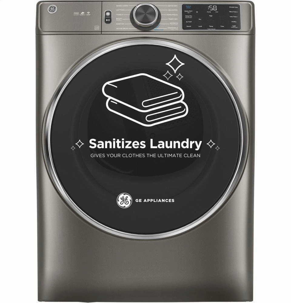 Ge Appliances GFD65ESPNSN Ge 7.8 Cu. Ft. Capacity Smart Front Load Electric Dryer With Steam And Sanitize Cycle