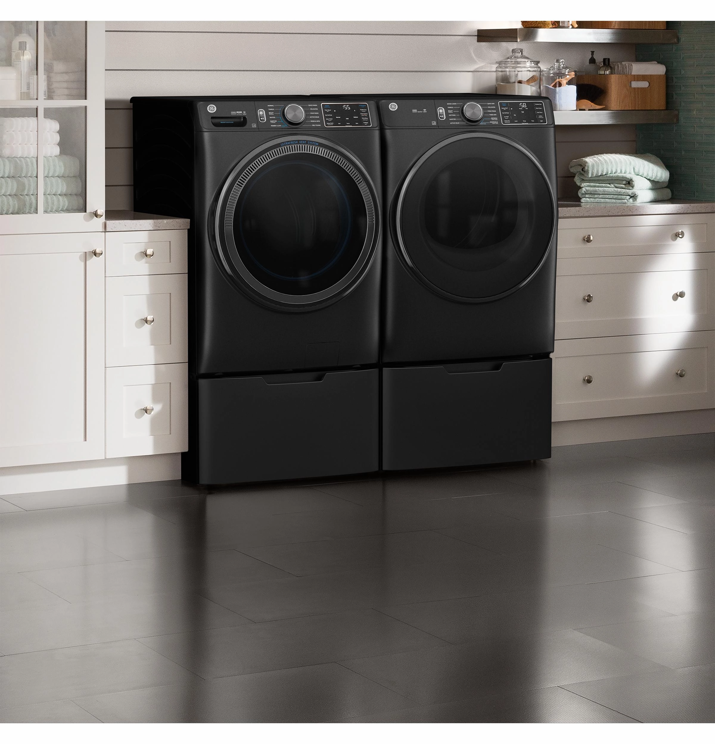 Ge Appliances GFD65ESPVDS Ge 7.8 Cu. Ft. Capacity Smart Front Load Electric Dryer With Steam And Sanitize Cycle