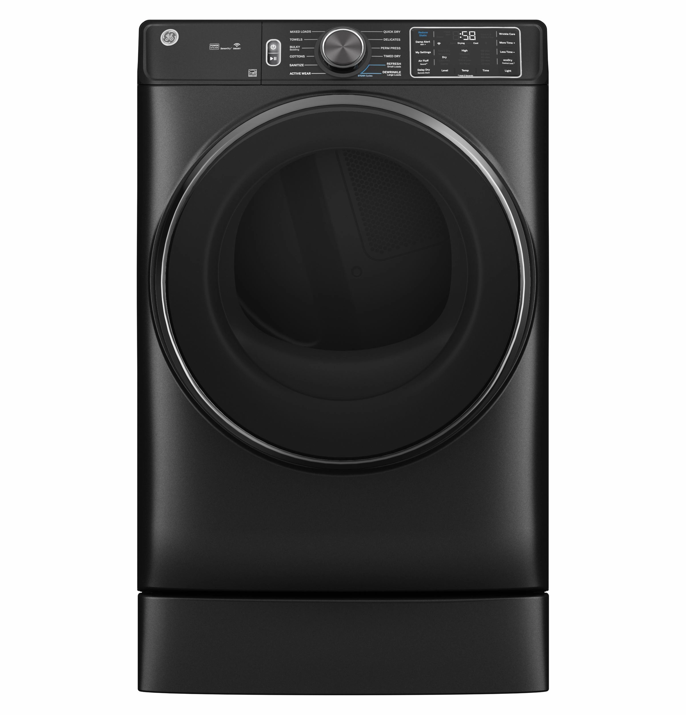 Ge Appliances GFD65ESPVDS Ge 7.8 Cu. Ft. Capacity Smart Front Load Electric Dryer With Steam And Sanitize Cycle