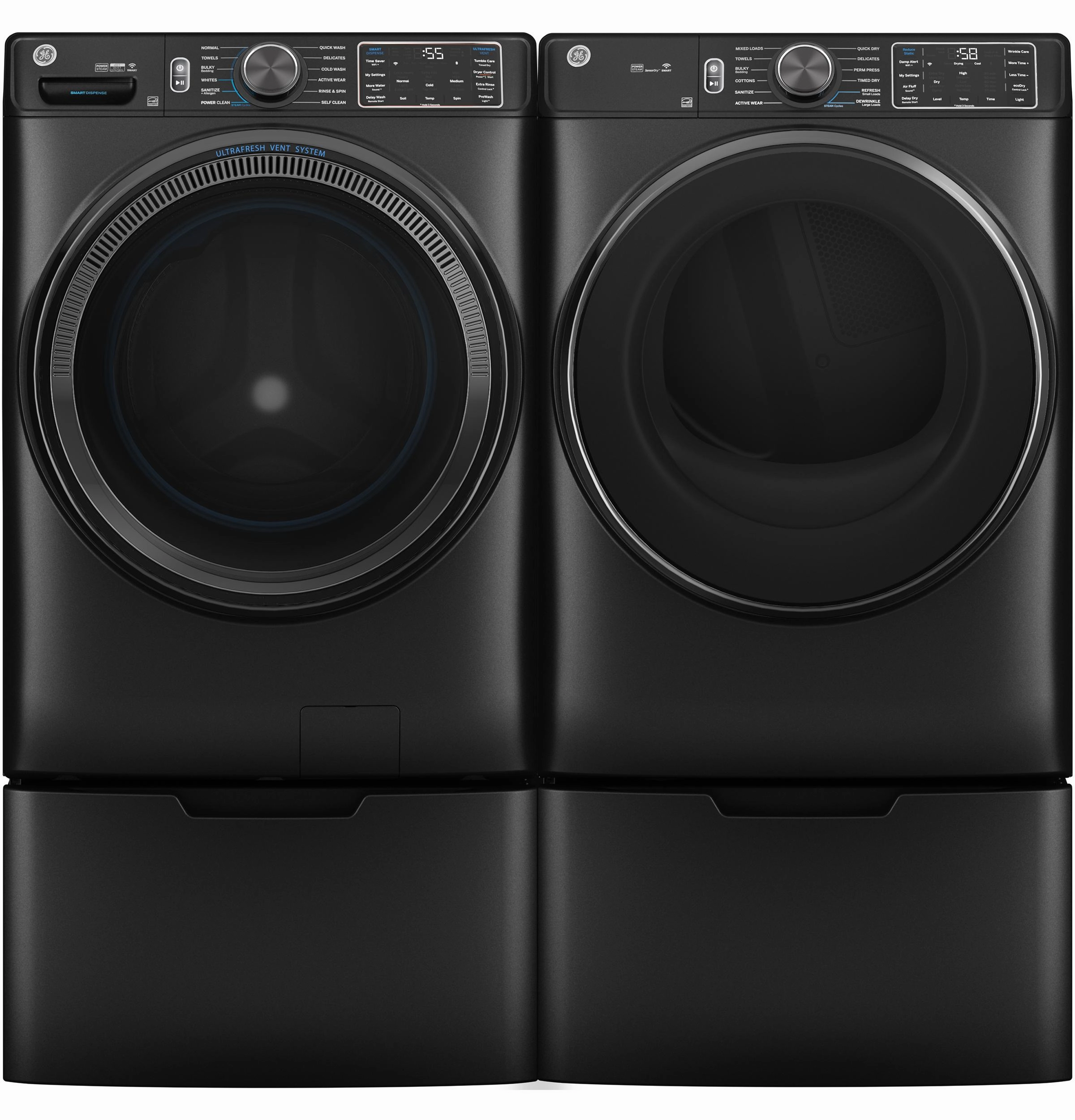 Ge Appliances GFD65ESPVDS Ge 7.8 Cu. Ft. Capacity Smart Front Load Electric Dryer With Steam And Sanitize Cycle