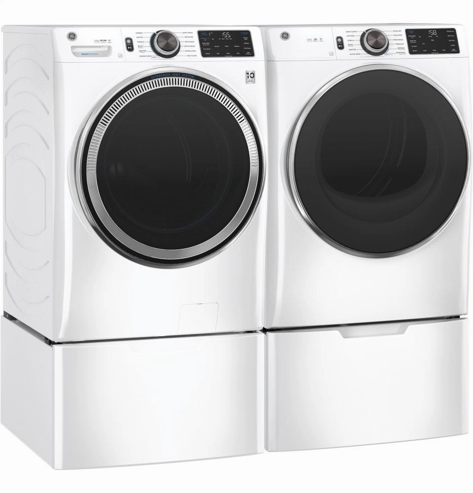 Ge Appliances GFD65ESSNWW Ge 7.8 Cu. Ft. Capacity Smart Front Load Electric Dryer With Steam And Sanitize Cycle