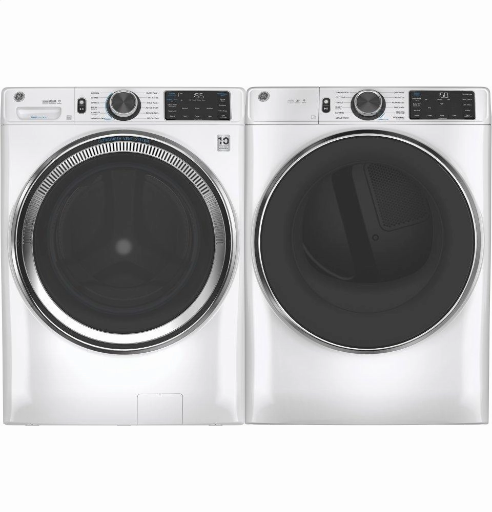 Ge Appliances GFD65ESSNWW Ge 7.8 Cu. Ft. Capacity Smart Front Load Electric Dryer With Steam And Sanitize Cycle