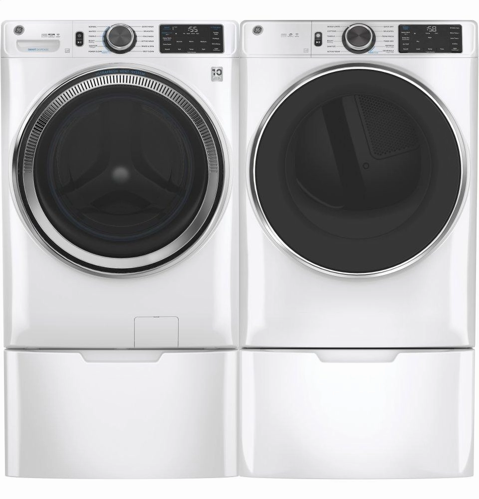Ge Appliances GFD65ESSNWW Ge 7.8 Cu. Ft. Capacity Smart Front Load Electric Dryer With Steam And Sanitize Cycle