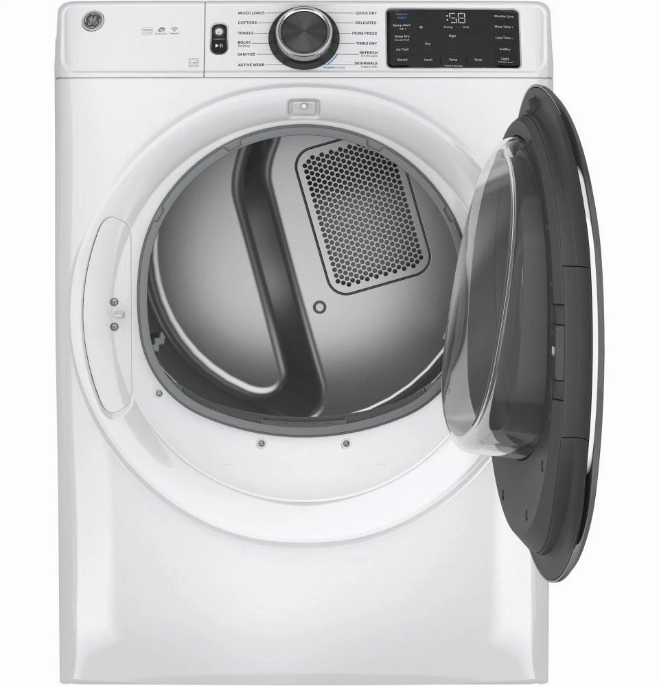 Ge Appliances GFD65ESSNWW Ge 7.8 Cu. Ft. Capacity Smart Front Load Electric Dryer With Steam And Sanitize Cycle