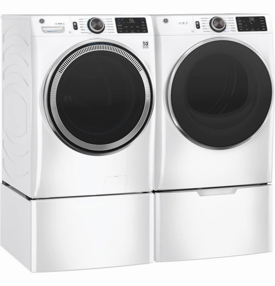 Ge Appliances GFD65GSSNWW Ge 7.8 Cu. Ft. Capacity Smart Front Load Gas Dryer With Steam And Sanitize Cycle