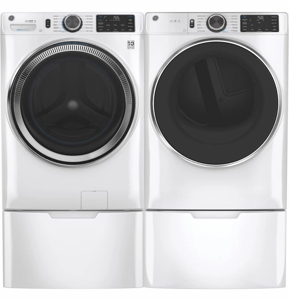 Ge Appliances GFD65GSSNWW Ge 7.8 Cu. Ft. Capacity Smart Front Load Gas Dryer With Steam And Sanitize Cycle