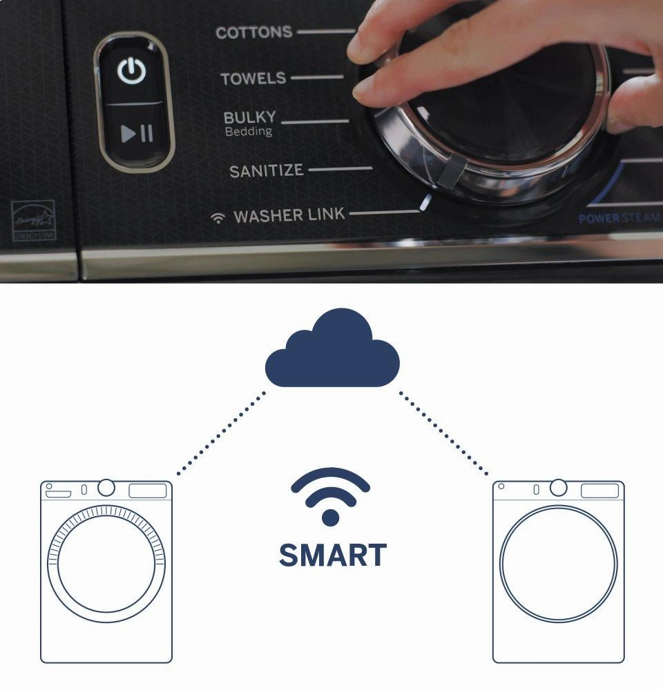 Ge Appliances GFD85ESPNDG Ge 7.8 Cu. Ft. Capacity Smart Front Load Electric Dryer With Steam And Sanitize Cycle