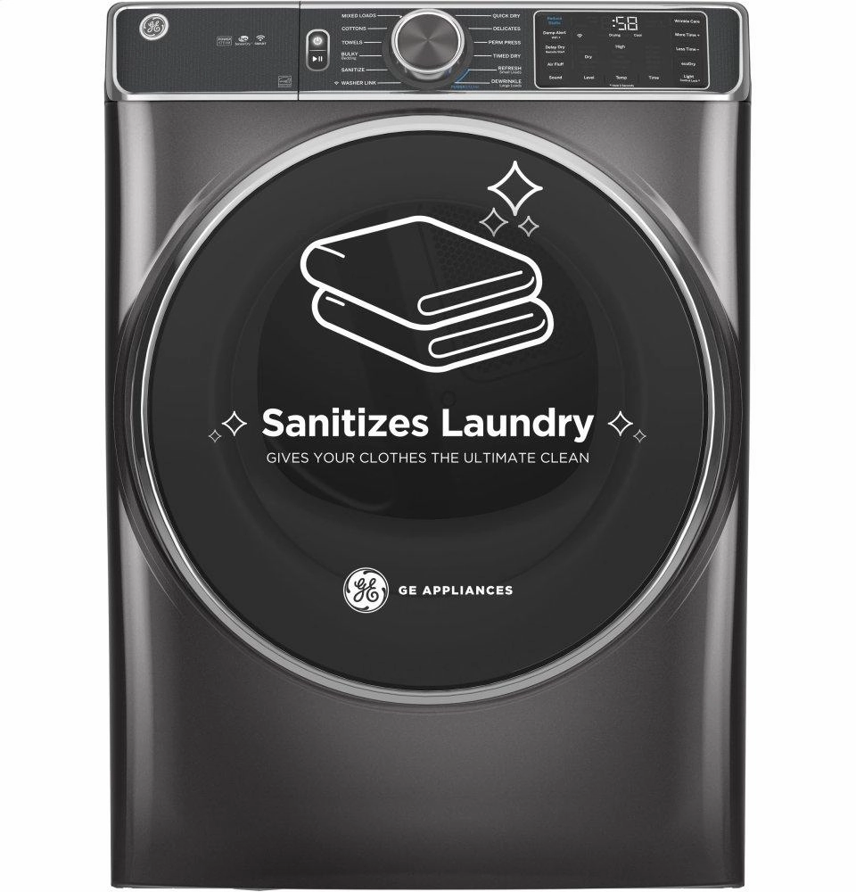 Ge Appliances GFD85ESPNDG Ge 7.8 Cu. Ft. Capacity Smart Front Load Electric Dryer With Steam And Sanitize Cycle