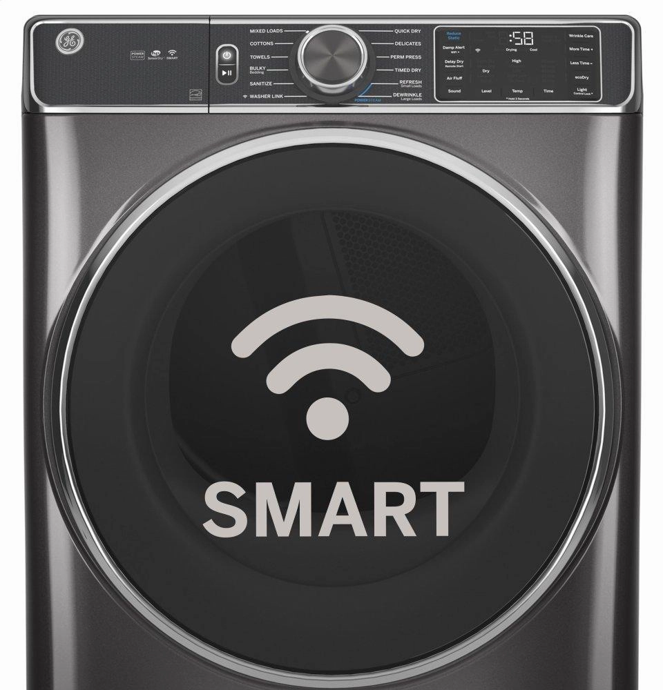 Ge Appliances GFD85ESPNRS Ge 7.8 Cu. Ft. Capacity Smart Front Load Electric Dryer With Steam And Sanitize Cycle