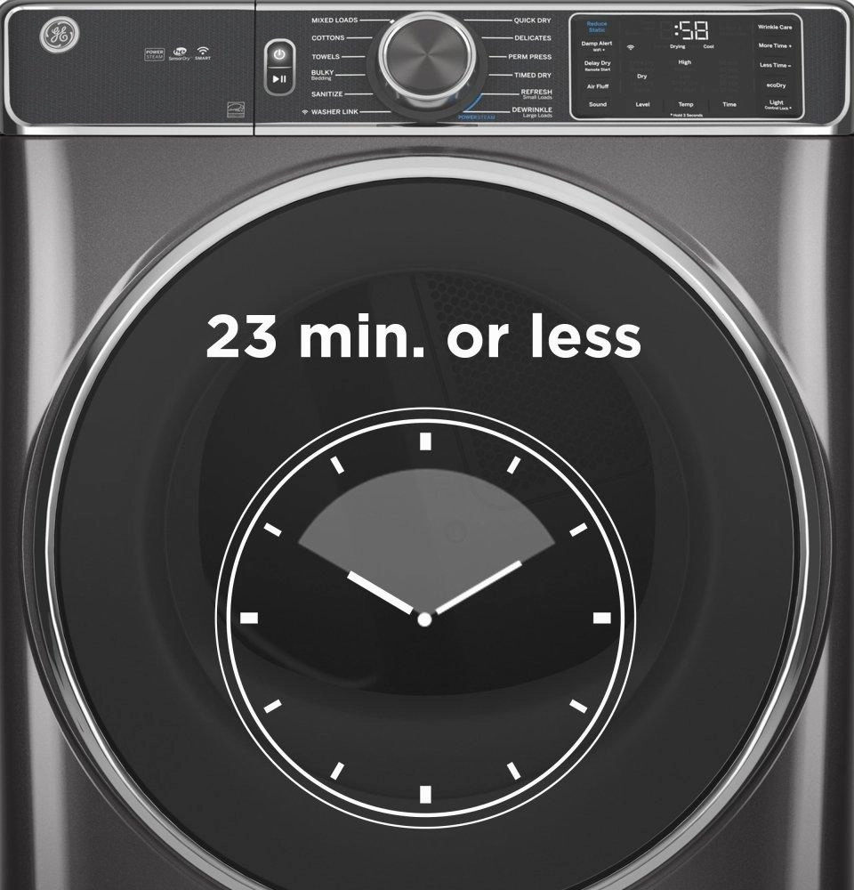 Ge Appliances GFD85ESSNWW Ge 7.8 Cu. Ft. Capacity Smart Front Load Electric Dryer With Steam And Sanitize Cycle