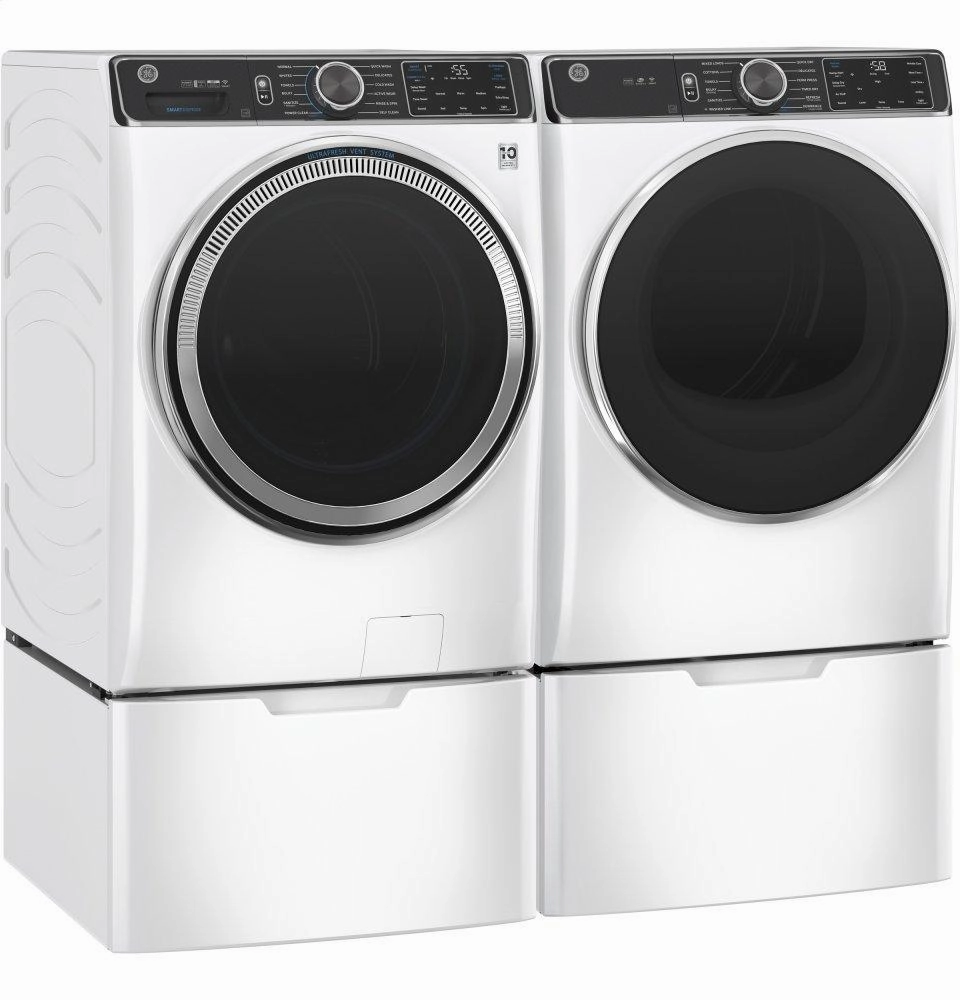Ge Appliances GFD85ESSNWW Ge 7.8 Cu. Ft. Capacity Smart Front Load Electric Dryer With Steam And Sanitize Cycle