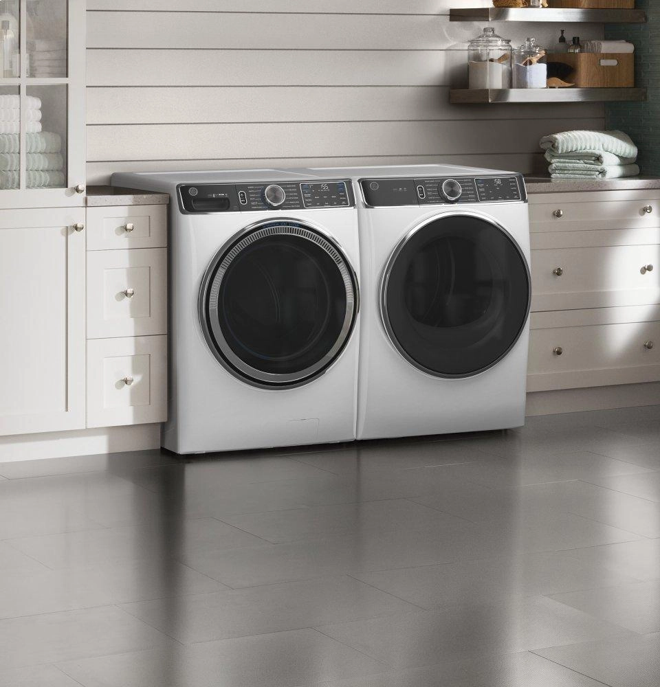 Ge Appliances GFD85ESSNWW Ge 7.8 Cu. Ft. Capacity Smart Front Load Electric Dryer With Steam And Sanitize Cycle
