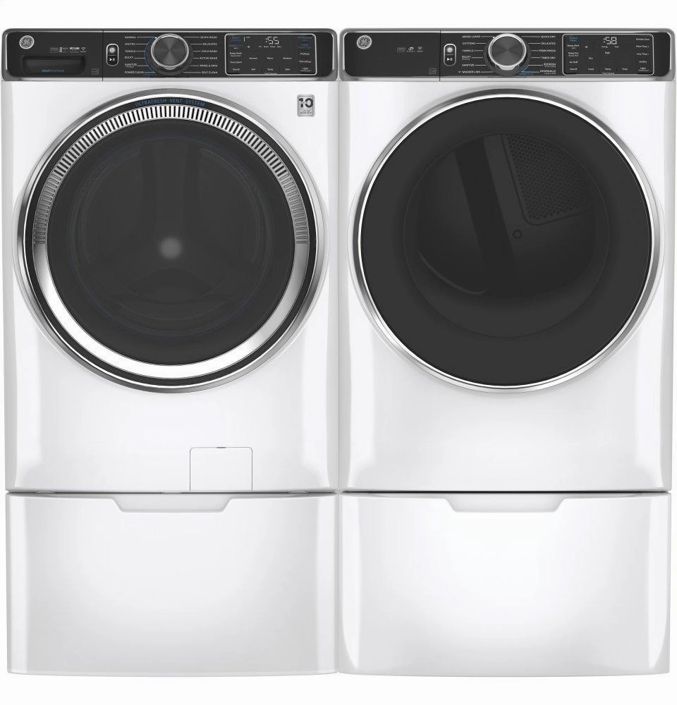 Ge Appliances GFD85ESSNWW Ge 7.8 Cu. Ft. Capacity Smart Front Load Electric Dryer With Steam And Sanitize Cycle