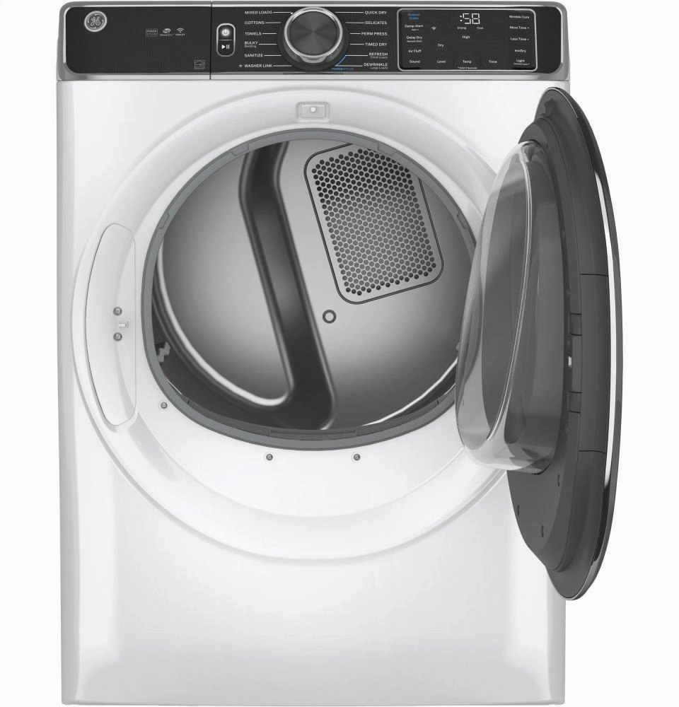Ge Appliances GFD85ESSNWW Ge 7.8 Cu. Ft. Capacity Smart Front Load Electric Dryer With Steam And Sanitize Cycle