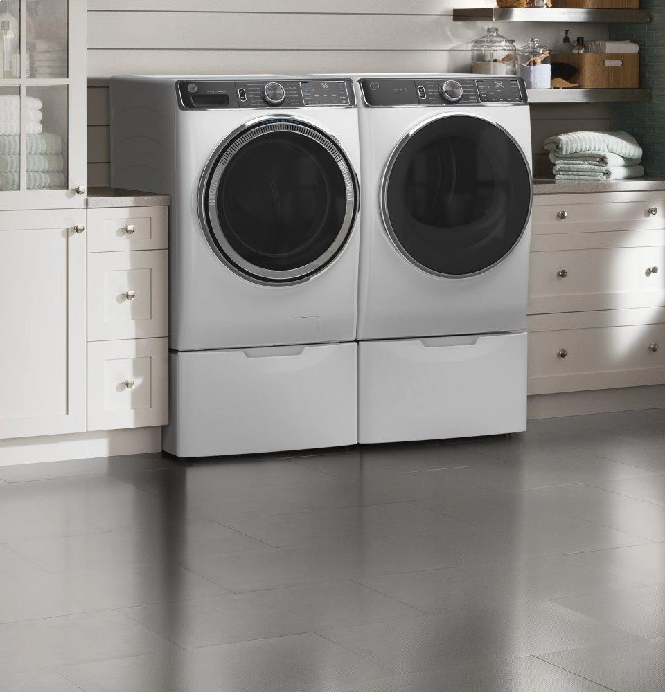 Ge Appliances GFD85ESSNWW Ge 7.8 Cu. Ft. Capacity Smart Front Load Electric Dryer With Steam And Sanitize Cycle