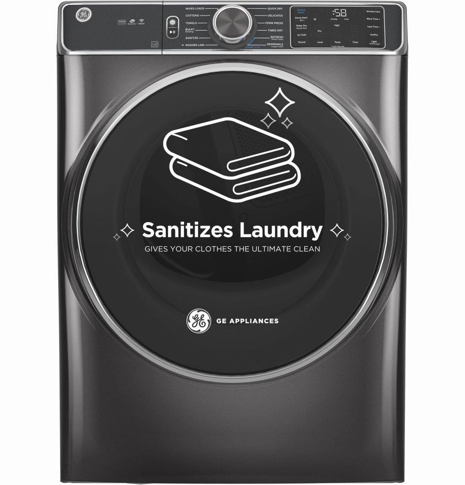 Ge Appliances GFD85GSPNDG Ge 7.8 Cu. Ft. Capacity Smart Front Load Gas Dryer With Steam And Sanitize Cycle