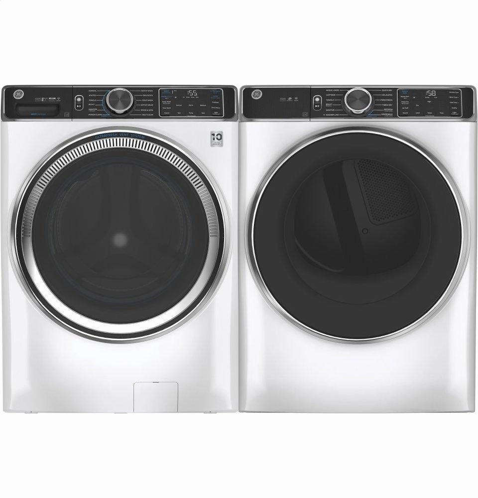 Ge Appliances GFD85GSSNWW Ge 7.8 Cu. Ft. Capacity Smart Front Load Gas Dryer With Steam And Sanitize Cycle