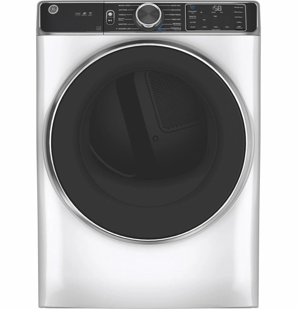 Ge Appliances GFD85GSSNWW Ge 7.8 Cu. Ft. Capacity Smart Front Load Gas Dryer With Steam And Sanitize Cycle