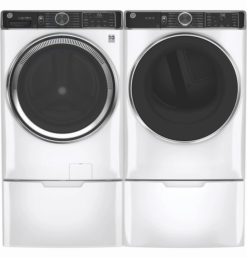 Ge Appliances GFD85GSSNWW Ge 7.8 Cu. Ft. Capacity Smart Front Load Gas Dryer With Steam And Sanitize Cycle