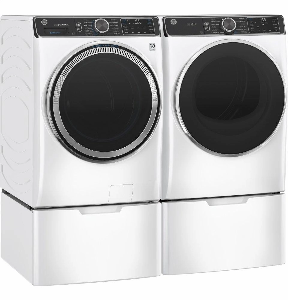 Ge Appliances GFD85GSSNWW Ge 7.8 Cu. Ft. Capacity Smart Front Load Gas Dryer With Steam And Sanitize Cycle