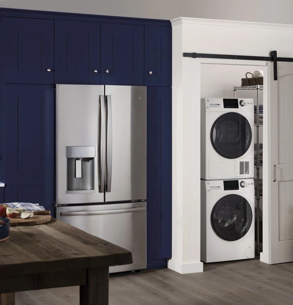 Ge Appliances GFT14ESSMWW Ge 24" 4.1 Cu.Ft. Front Load Ventless Condenser Electric Dryer With Stainless Steel Basket