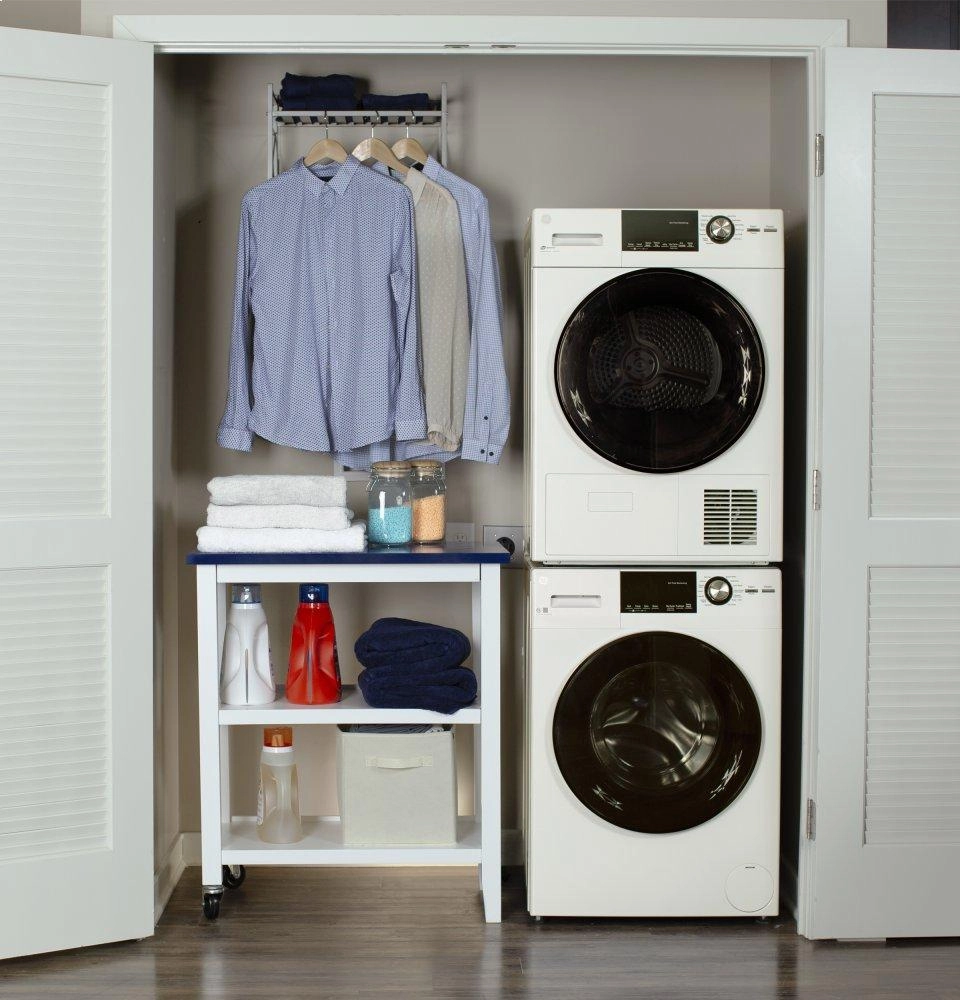 Ge Appliances GFT14ESSMWW Ge 24" 4.1 Cu.Ft. Front Load Ventless Condenser Electric Dryer With Stainless Steel Basket