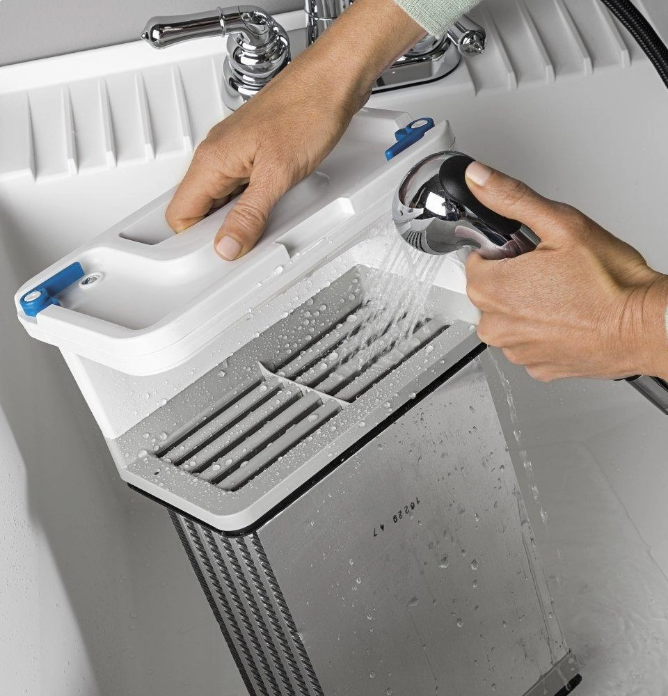 Ge Appliances GFT14ESSMWW Ge 24" 4.1 Cu.Ft. Front Load Ventless Condenser Electric Dryer With Stainless Steel Basket