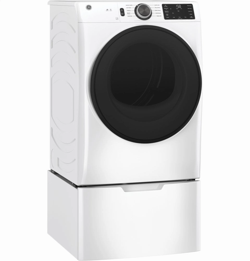Ge Appliances GFV55ESSNWW Ge Long Vent 7.8 Cu. Ft. Capacity Smart Electric Dryer With Sanitize Cycle