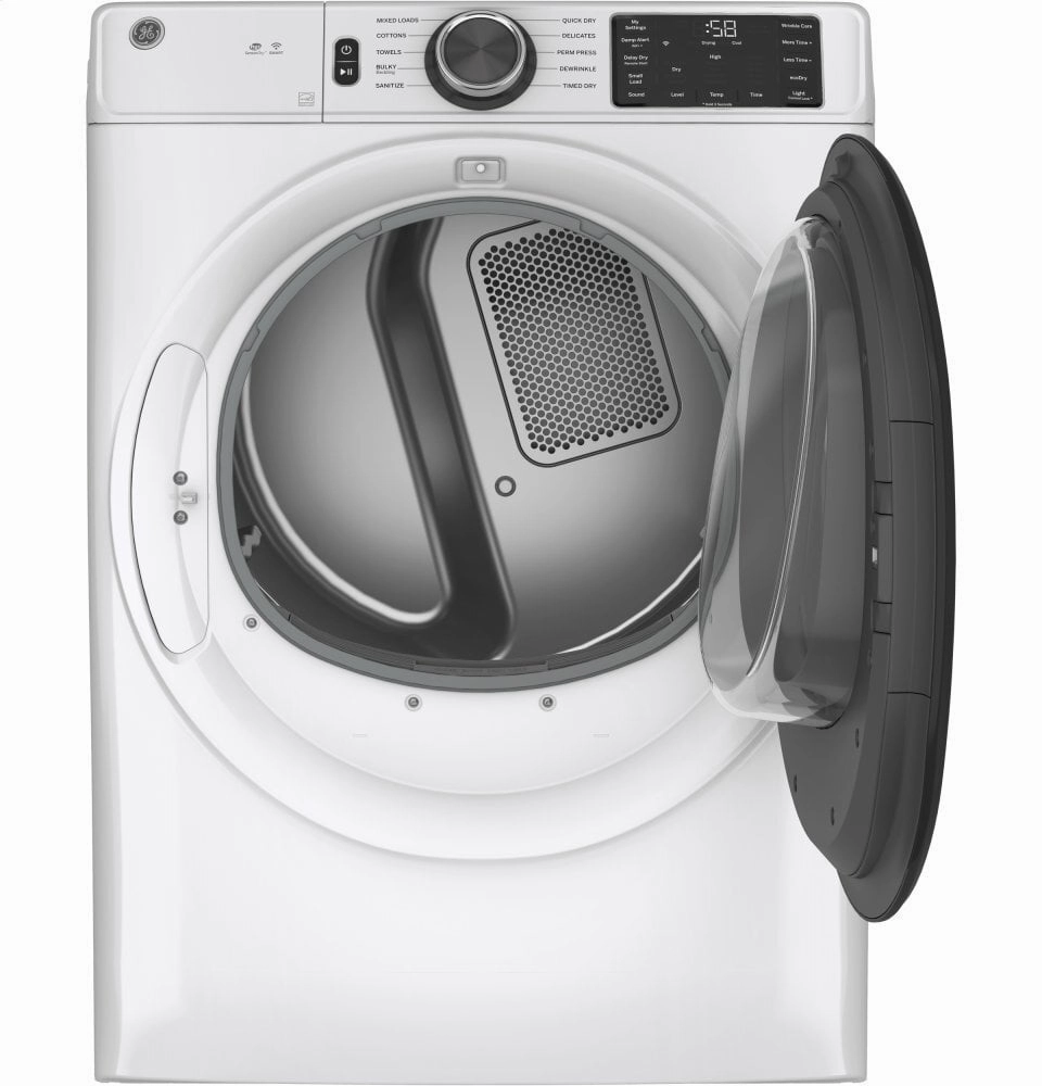 Ge Appliances GFV55ESSNWW Ge Long Vent 7.8 Cu. Ft. Capacity Smart Electric Dryer With Sanitize Cycle