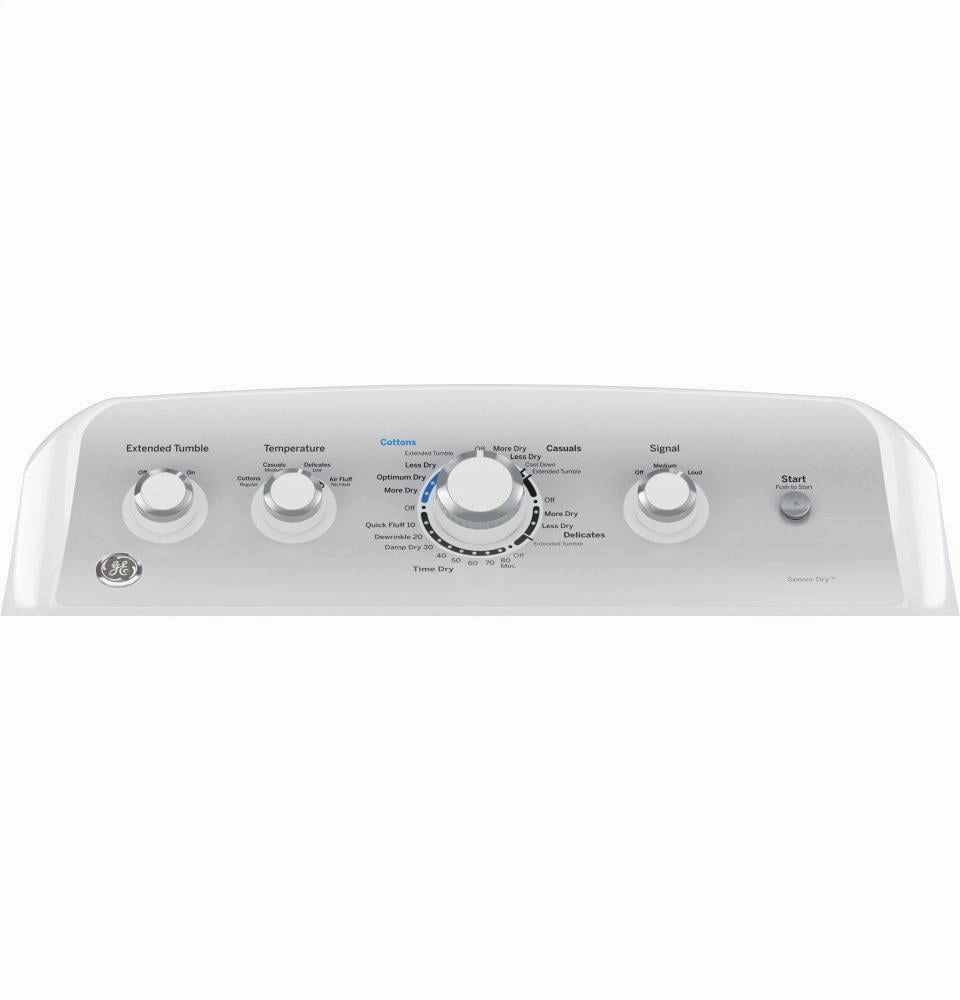 Ge Appliances GTD45GASJWS Ge 7.2 Cu. Ft. Capacity Aluminized Alloy Drum Gas Dryer With Sensor Dry