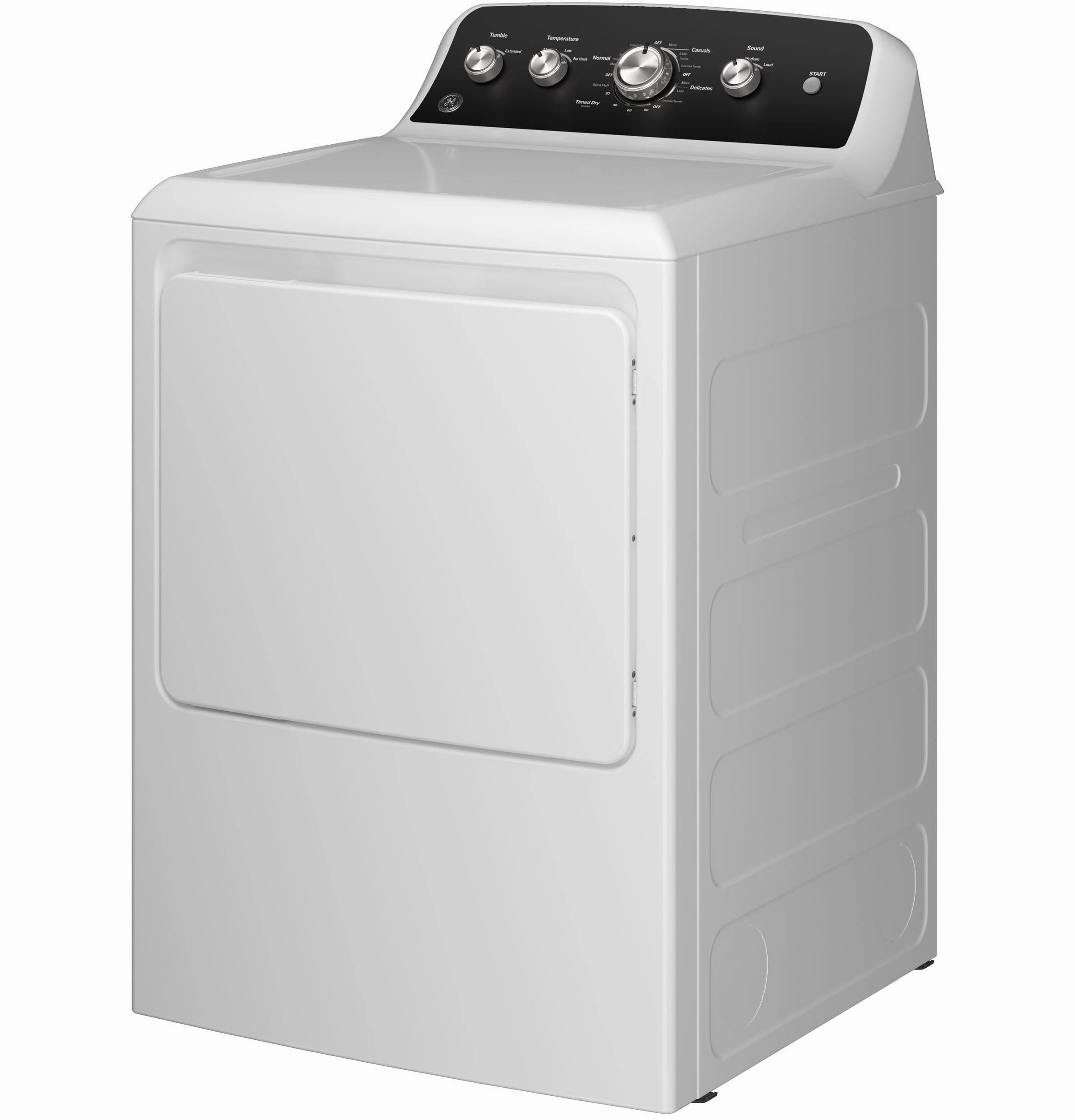 Ge Appliances GTD48EASWWB Ge 7.2 Cu. Ft. Capacity Electric&#X00A0;Dryer With Up To 120 Ft. Venting&#X00A0;And&#X00A0;Extended Tumble