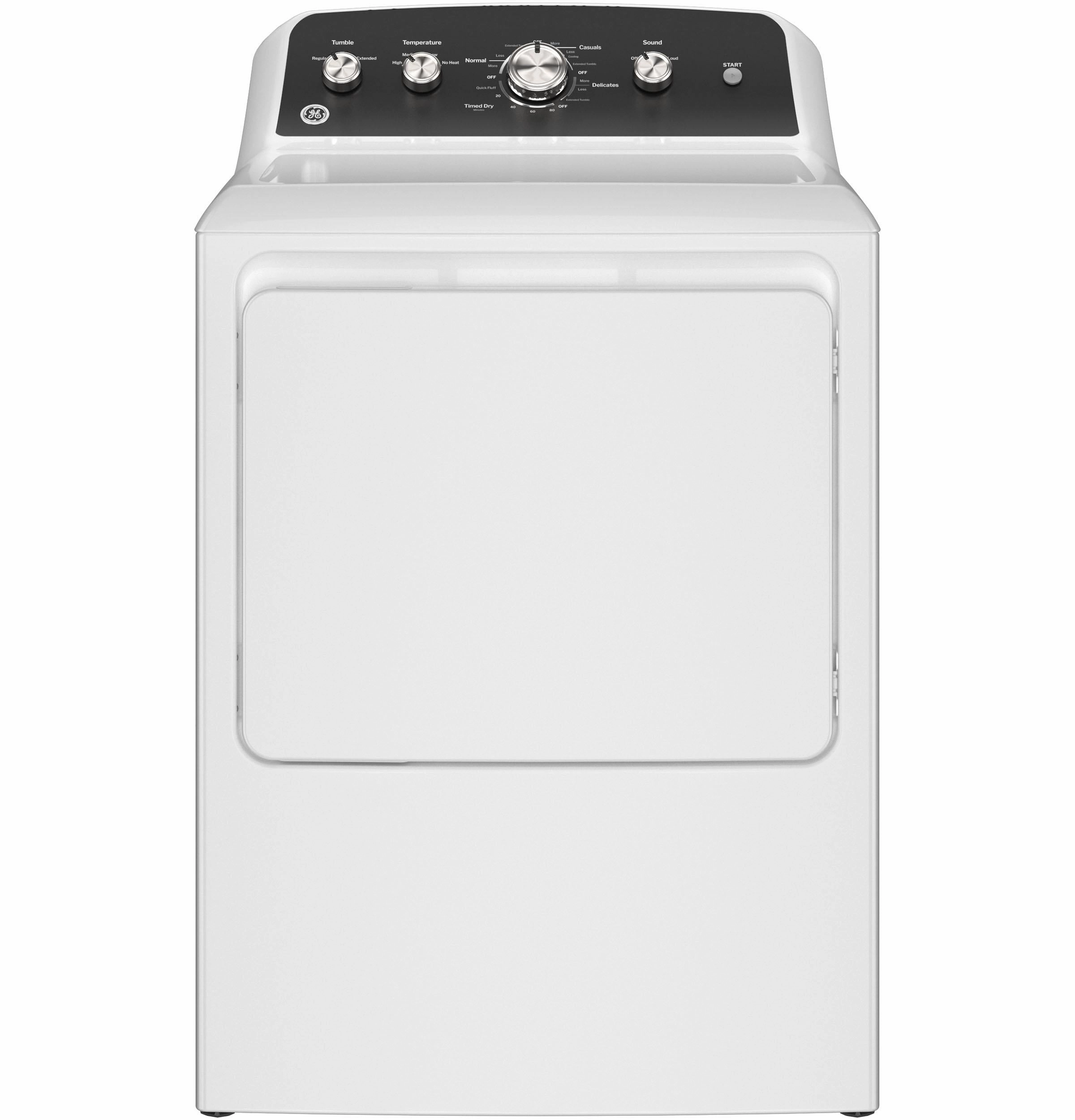 Ge Appliances GTD48EASWWB Ge 7.2 Cu. Ft. Capacity Electric&#X00A0;Dryer With Up To 120 Ft. Venting&#X00A0;And&#X00A0;Extended Tumble