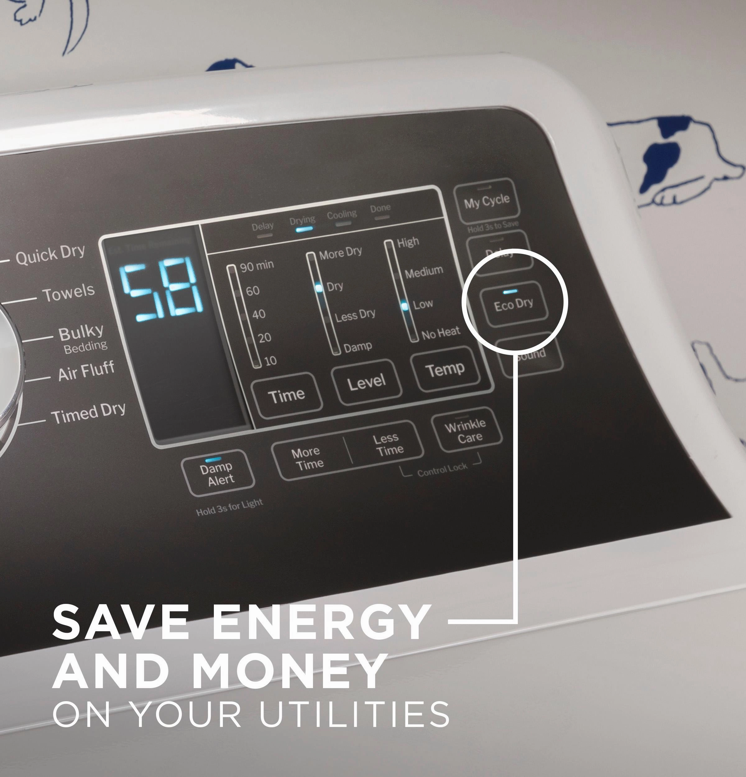 Ge Appliances GTD58EBSVWS Ge 7.4 Cu. Ft. Capacity With Sensor Dry Electric Dryer