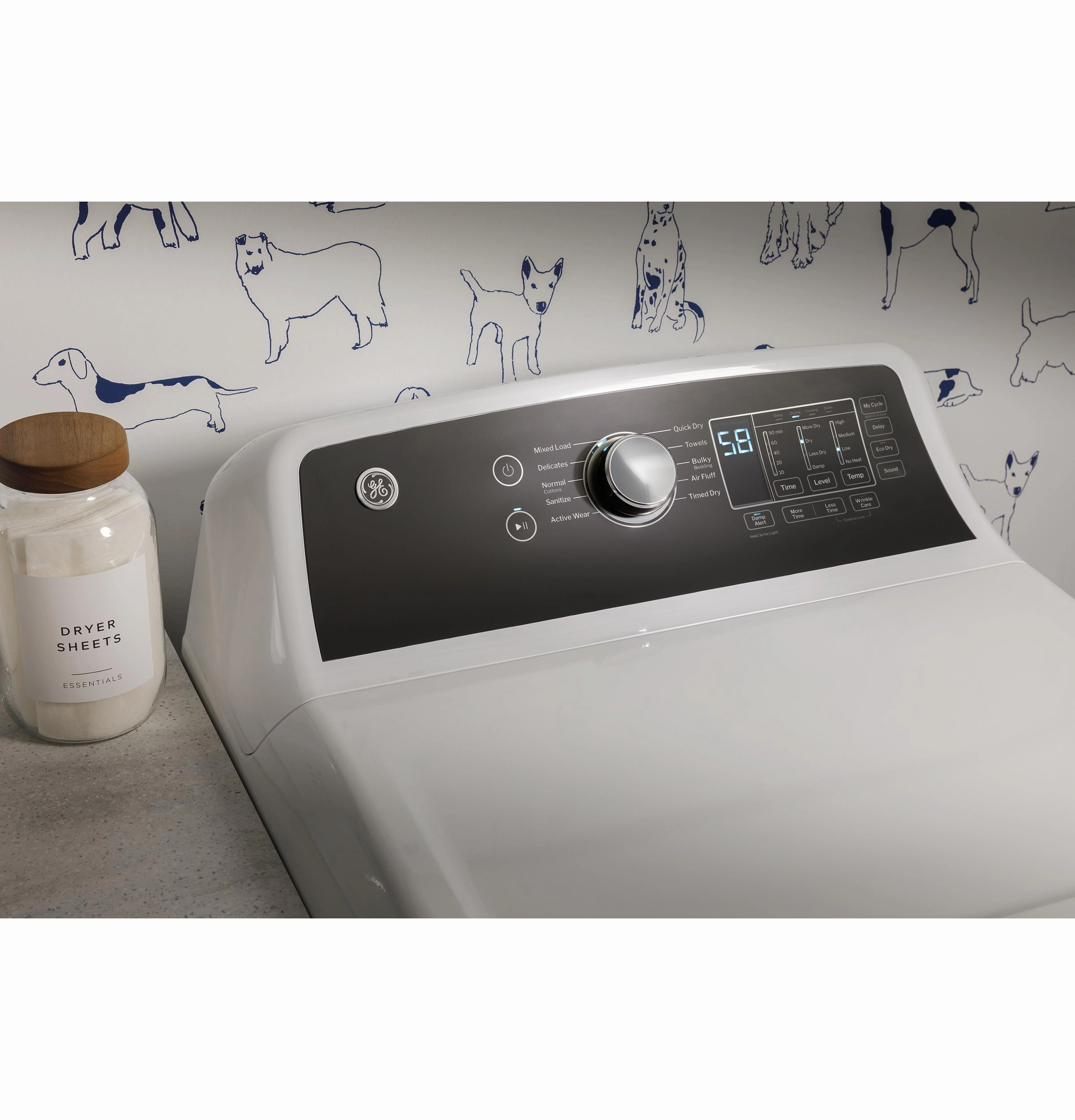 Ge Appliances GTD58EBSVWS Ge 7.4 Cu. Ft. Capacity With Sensor Dry Electric Dryer